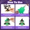 12 Pack Halloween Craft Kit for Kids - Make Your Own Foam Stickers & Arts